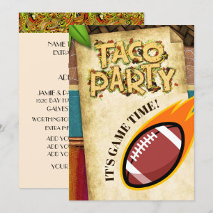 Party Einladung Fußball Taco