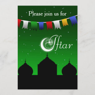Party Einladung Garland und Moschee Iftar