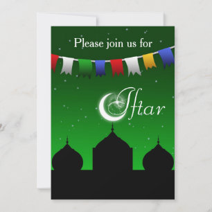 Party Einladung Garland und Moschee Iftar