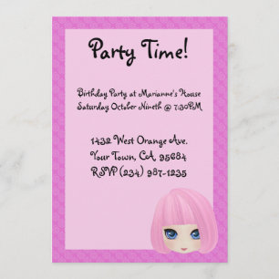 Party Einladung Girly