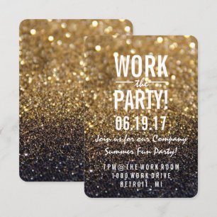 Party-Einladung Gold Late Nite Fab Einladung