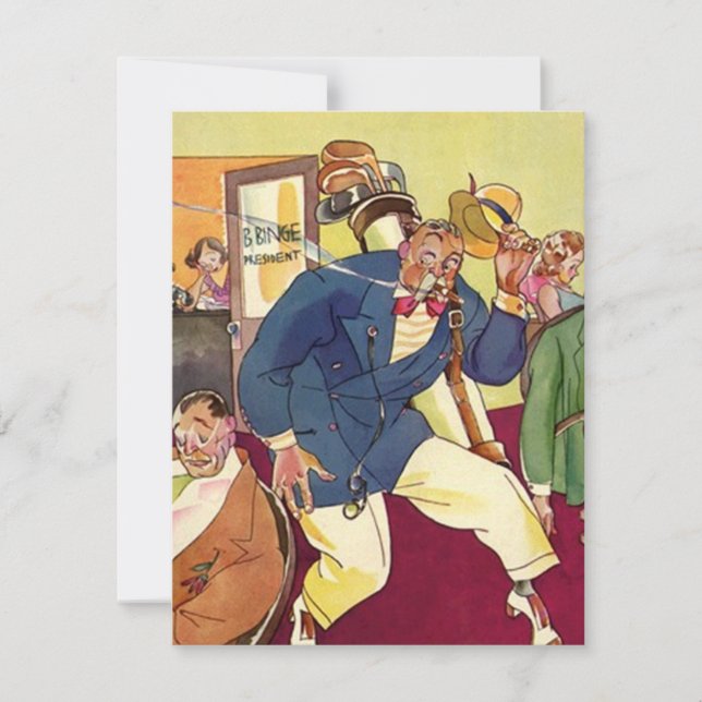 PARTY EINLADUNG GOLFER EZ2 CUSTOMIE (Vorderseite)