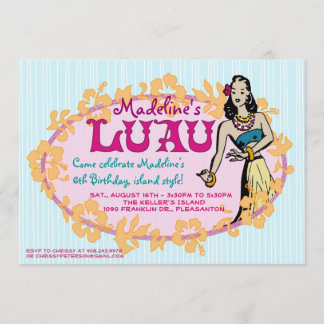 Party Einladung Hula Luau