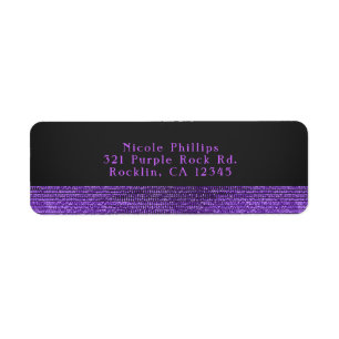 Party Einladung lila Grau Modern Glam Sequins