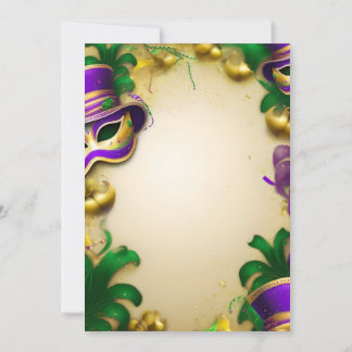 Party Einladung - Mardi Gras Design
