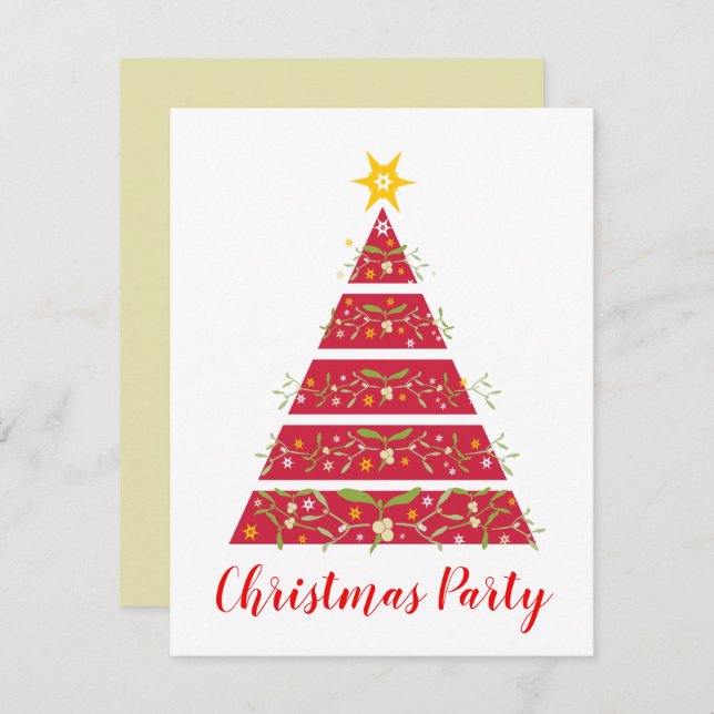 Party Einladung Mistletoe (Vorne/Hinten)