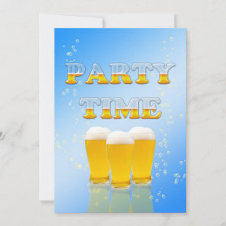 Party Einladung mit Bierbrille