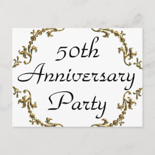 Party Einladung Postkarten zum 50. Jubiläum