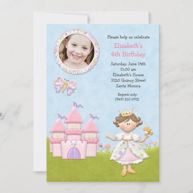 Party Einladung Prinzessin-Birthday (Vorderseite)