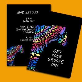 Party Einladung Rainbow Jaguar