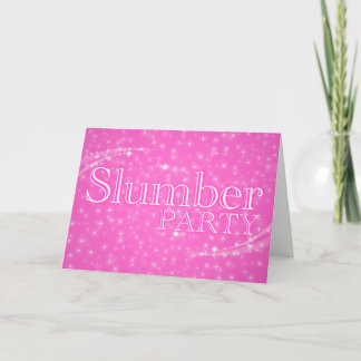 Party Einladung rosa Sterne