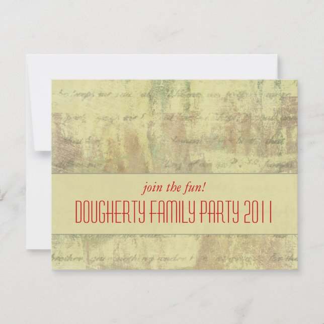 Party Einladung Shabby (Vorderseite)