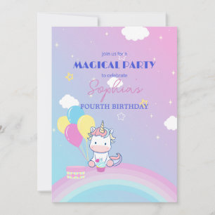 Party Einladung Sparkle & Clouds