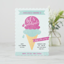 Party Einladung von Eis