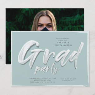 Party Einladung von Foto-Ink-Skript-Abschluss