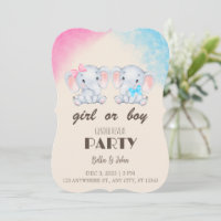 Party Einladung von Mädchen oder Jungen - Baby Gen