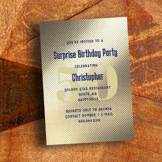 Party Einladung von Metallgewebe für Männer