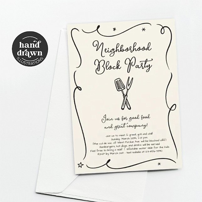 Party Einladung von Nachbarschaftsblöcken (Von Creator hochgeladen)