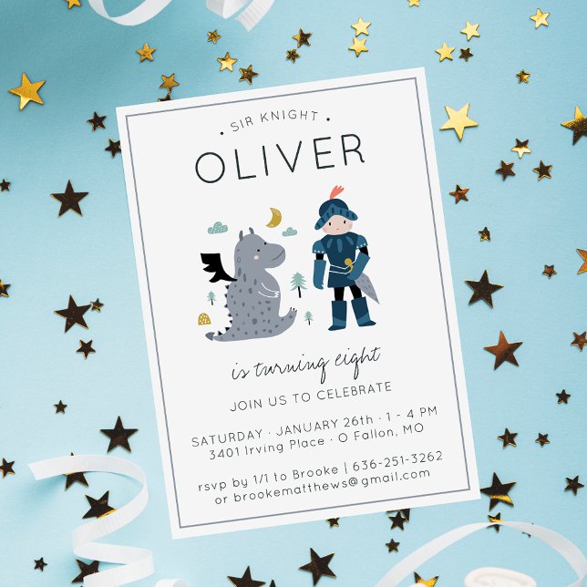 Party Einladung von Rittern und Drachen (Von Creator hochgeladen)