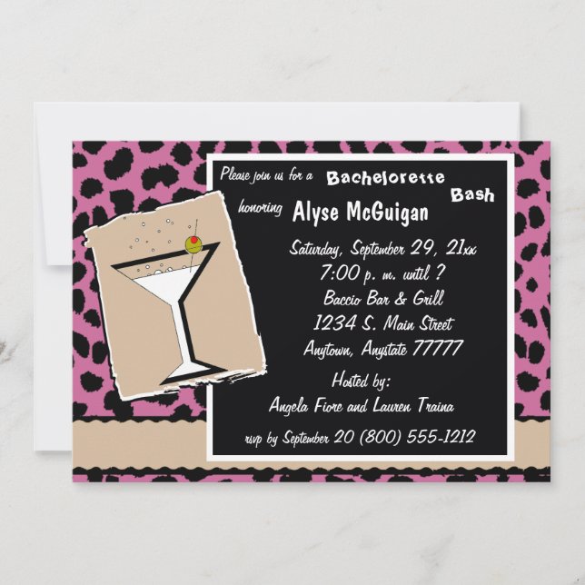 Party Einladung von Rose und Milchschokolade (Vorderseite)