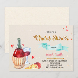 Party Einladung von Wein und Käse