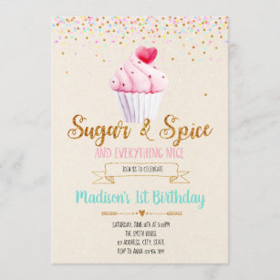 Party Einladung von Zucker und Gewürzen