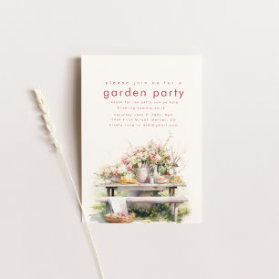 Party Einladung Watercolor Garden