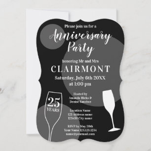 Party Einladung zum 25. Hochzeitstag