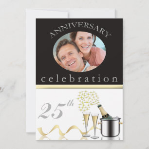Party Einladung zum 25. Jahrestag mit Foto