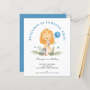 Party Einladung zum 2. Geburtstag der Löwenjungen