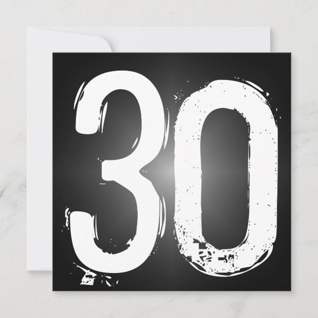 Party Einladung zum 30. Geburtstag (Vorderseite)