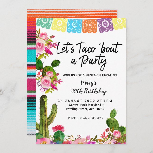 Party Einladung zum 30. Geburtstag (Vorne/Hinten)