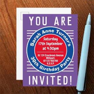 Party Einladung zum 30. Geburtstag