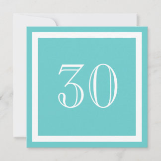 Party Einladung zum 30. Geburtstag - Aqua