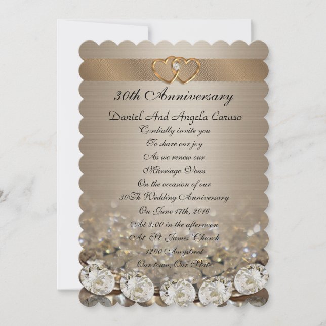 Party Einladung zum 30. Jahrestag (Vorderseite)