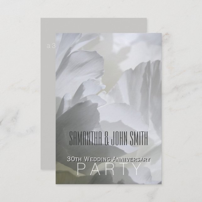 Party Einladung zum 30. Jahrestag der Hochzeit 1 (Vorne/Hinten)