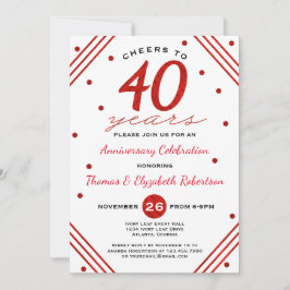 Party Einladung zum 40. Jubiläum, Ruby