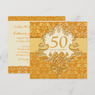 Party Einladung zum 50. Geburtstag der goldenen Ho