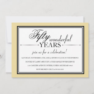 Party Einladung zum 50-jährigen Jubiläum
