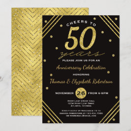 Party Einladung zum 50. Jubiläum, Imitate Gold