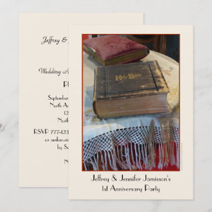 Party Einladung zum ersten Jahrestag Vintage Bibel