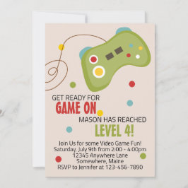 Party Einladung zum Geburtstag des Videospiels