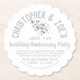 Party Einladung zum Hochzeitstag Untersetzer