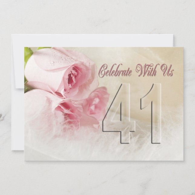 Party Einladung zum Jahrestag für 41 Jahre (Vorderseite)