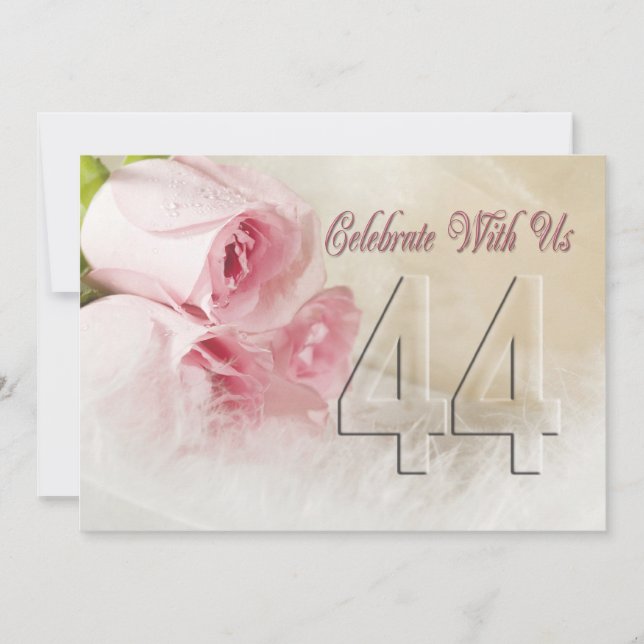 Party Einladung zum Jahrestag für 44 Jahre (Vorderseite)