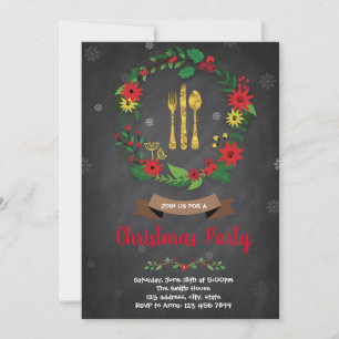 Party Einladung zum Weihnachtsessen