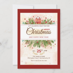 Party Einladung zum Weihnachtsessen Ansammlung