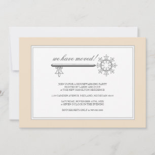 Party Einladung zur Erwärmung des Hauses {Beige}