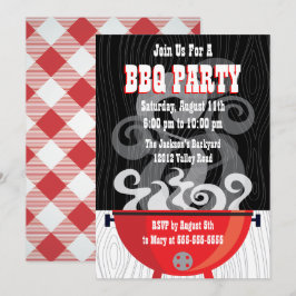 Party Einladung zur GRILLEN von Smokin