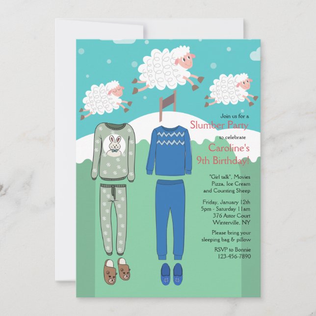 Party Einladungen (Vorderseite)